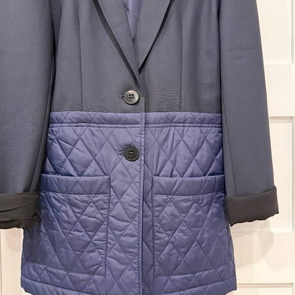 Tibi Navy Quilted Combo Blazer. Size 0. - Picture 7 of 7